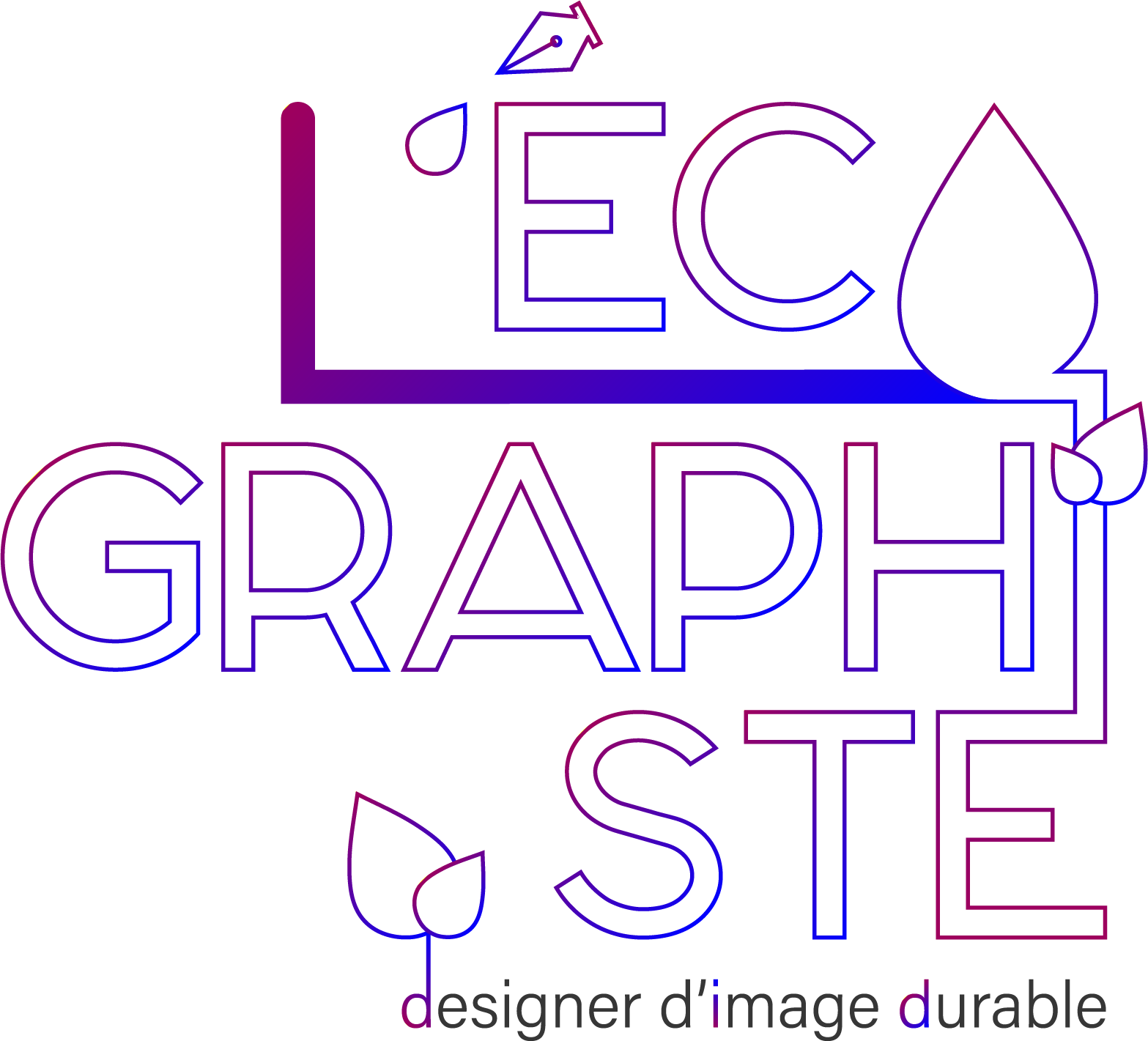 logo de L'ÉCOGRAPHISTE Oriane Barreau designer d'image durable