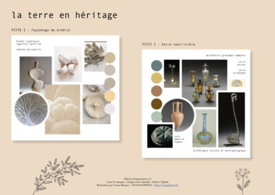 Planche d'inspirations pour la cheffe étoilée végane Claire Vallée