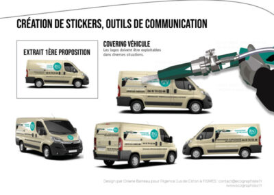 Design de covering véhicule utilitaire pour la société AG air
