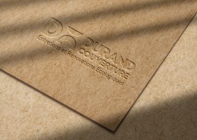 Débossage à sec logo Durand Couverture sur papier Kraft